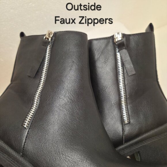 NWOT Report Women’s Black Larsa Lug Sole Ankle Boots - 7.5 - Picture 10 of 12